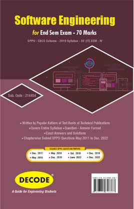 Software Engineering for SPPU 19 Course (SE - IV - IT - 214454) (Decode)