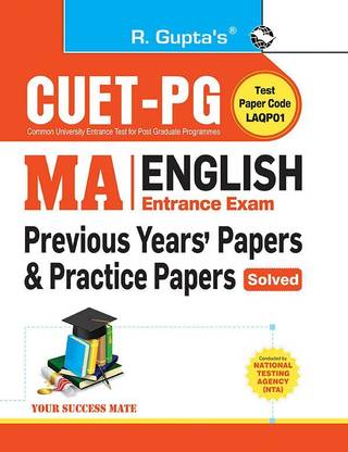 CUET-PG: MA English � Previous Years� Papers & Practice Papers (Solved)