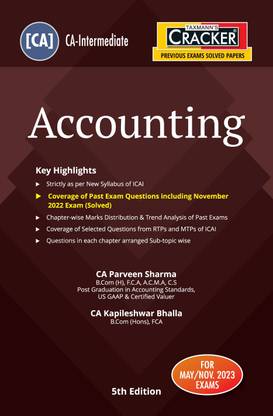 Taxmann's CRACKER for Accounting (Paper 1 | Accounts) – Covering past exam questions (sub-topic wise) & detailed answers plus RTPs/MTPs of ICAI for CA Inter | May/Nov. 2023 Exams