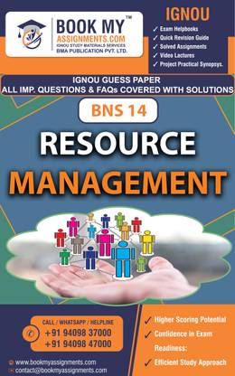 IGNOU BNS 14 Resource Management | Guess Paper | Important Question Answer | Diploma in Nursing Administration (DNA)