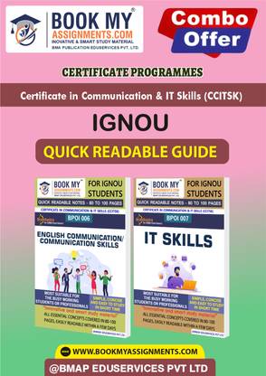 IGNOU BPOI6 BPOI7 Study Guide (Quick Readable Notes) for Ignou Student Certificate in Communication & IT Skills (CCITSK) In English