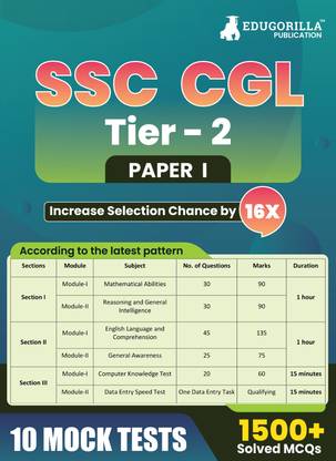 SSC CGL Tier 2 (Paper-1) Exam Book  - 2024 (English Edition) | 10 Full Length Mock Tests (1500 Solved MCQs) with Free Access to Online Tests