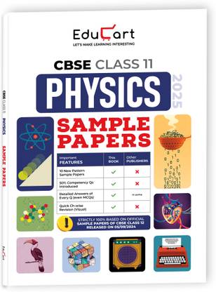 Educart CBSE Physics Class 11 Sample Paper 2024-25 (new 50% competency Qs)  - Class 11 Sample Paper 2025