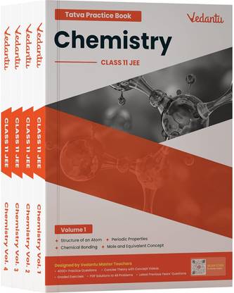 Vedantu JEE TATVA Class 11 Chemistry Book Set Of 4 | JEE 2026 Study Material | Interactive Learning with QR Code Videos & Solutions | Comprehensive Theory & Exercises for IIT JEE Main & Advanced Preparation