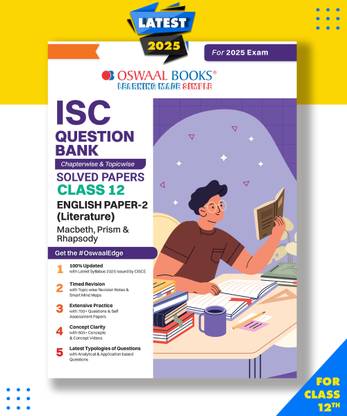 Isc Question Bank Solved Papers_class 12_english-2_for Exam 2024-25