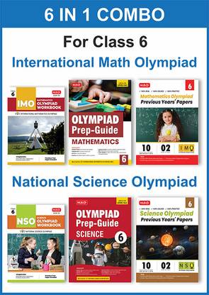 MTG Class-6 (Mathematics & Science) IMO-NSO Olympiad Workbook, Prep-Guide & Previous Years Papers (PYQs) with Mock Test Paper - SOF Olympiad Books For 2024-25 Exam (Set of 6 Books)