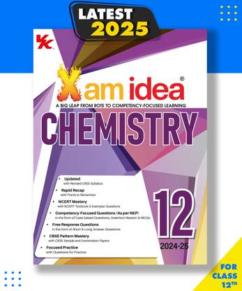 Xam idea Chemistry Class 12 Book| CBSE Board| Chapterwise Question Bank| Based on Revised CBSE Syllabus| NCERT Questions Included| Paperback, Editorial Board|New Latest Edition For 2025-2026