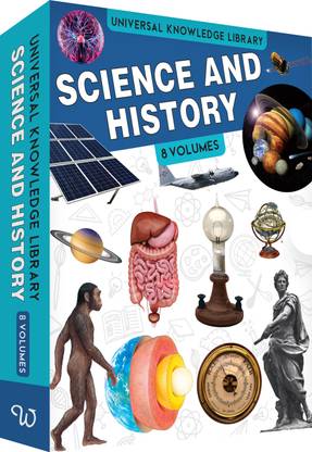 Universal Knowledge Library:Science & History Set of 8 Books|Ancient Civilisations|Energy|Human Body|Inventions|Planets|Prehistoric Life|Universe|Weather