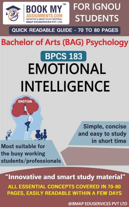 IGNOU BPCS 183 Emotional Intelligence Study Material (Quick Readable Notes) For Ignou Student.