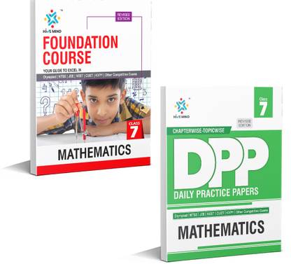 Hive Mind Class 7 Foundation Course for Mathematics , Maths DPP (2-Book Combo)  - NTSE, STSE, JEE, NEET Olympiad Exam And Other Competitive Exams