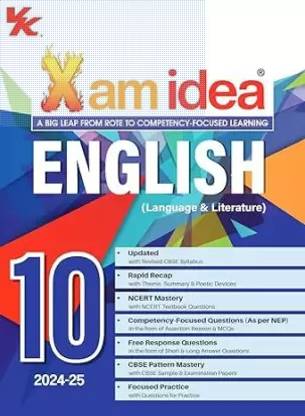 Xam Idea English (Language & Literature) Class 10 Book | CBSE Board | Chapterwise Question Bank | Based On Revised CBSE Syllabus | NCERT Questions Included | 2024-25 Exam