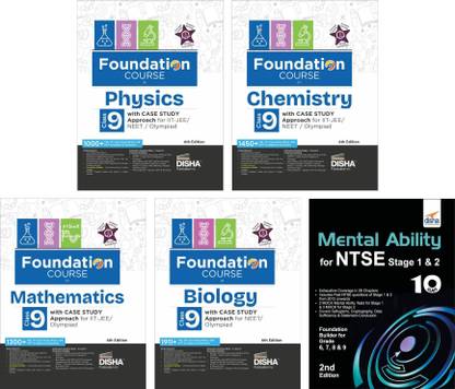 Foundation Course in Class 9 Physics, Chemistry, Mathematics & Biology with Case Study Approach & Mental Ability Book for Iit Jee/ Neet/ Olympiad