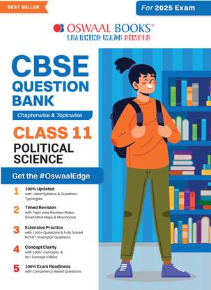 Oswaal CBSE Question Bank Class 11 Political Science Hardcover Book, Chapterwise and Topicwise Solved Papers For 2025 Exams