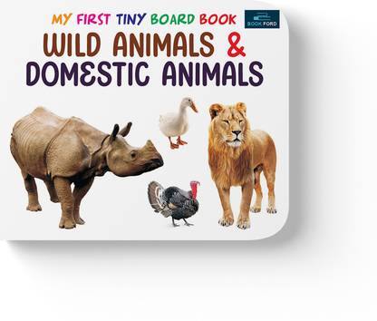 My First Tiny Board Book - Wild Animals & Domestic Animal Books For Kids