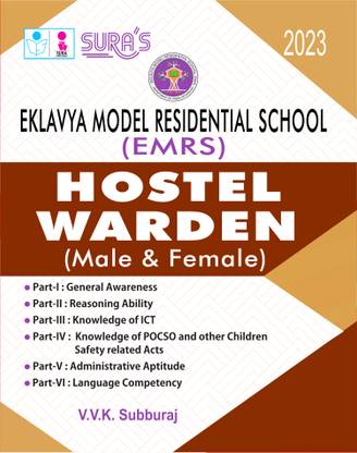 SURA`S Eklavya Model Residential School (EMRS) Hostel Warden(Male and Female) Exam Book Guide - English Medium 2023