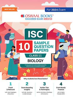 Oswaal ISC 10 Sample Question Papers Class 11 Biology For 2024 Exams (Based On The Latest CISCE/ ISC Specimen Paper)
