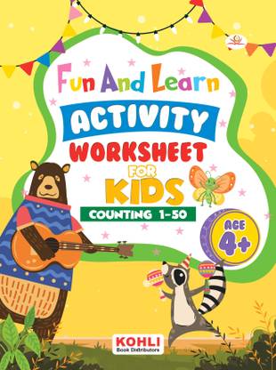 Fun And Learn Activity WORKBOOK For Kids Counting 1-50