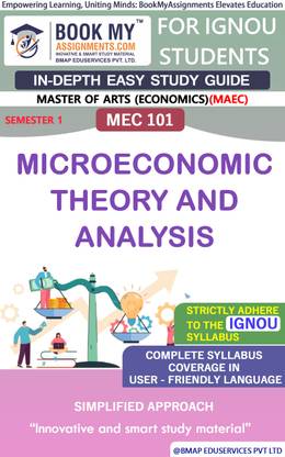 IGNOU MEC 101 Microeconomic Theory and Analysis In Depth Guide For Ignou Student