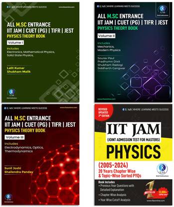 IIT JAM Physics Books Complete Study Materials  - Theory and Previous year solved questions (4 Books) for CUET PG, TIFR, & All MSc Entrance Exam