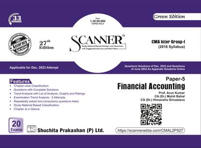 Scanner CMA Inter Group-I Paper-5 Financial Accounting