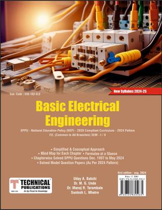Basic Electrical Engineering for SPPU R24 Course (FE - I/II -COMMON - ESE-102-ELE)
