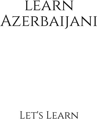 Let's Learn - learn Azerbaijani