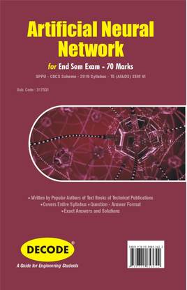 Artificial Neural Network for SPPU 20 Course (TE - SEM VI - AI&DS) - 317531 (Decode)