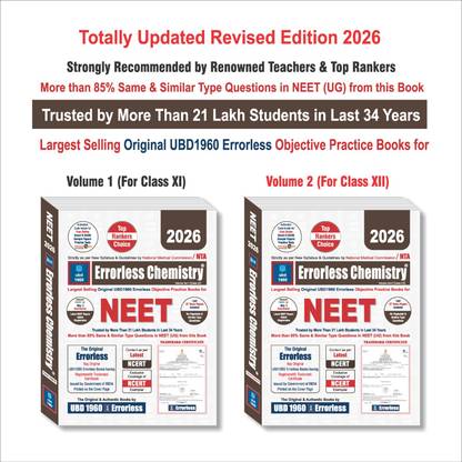 Ubd1960 Errorless Chemistry for Neet 2026