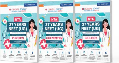 Oswaal Neet (Ug) 37 Years' Chapter-Wise & Topic-Wise Solved Papers | Physics, Chemistry & Biology | (1988-2024) for 2025 Exam