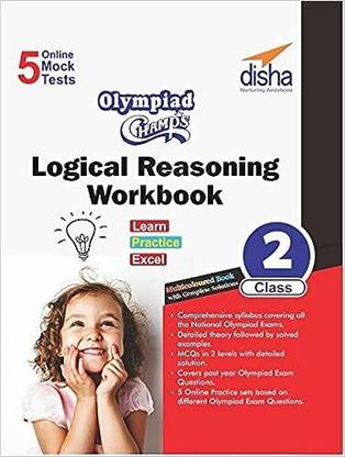 Olympiad Champs Logical Reasoning Workbook Class 2 with 5 Mock Online Olympiad Tests