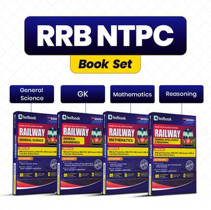 RRB NTPC Book Set: Reasoning, Quants, GS & GK in English | Set of 4 Books