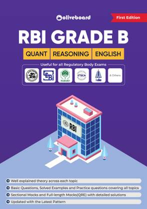 RBI Grade B Quant Reasoning English Phase 1 Book - Theory + Practice Questions Latest Pattern