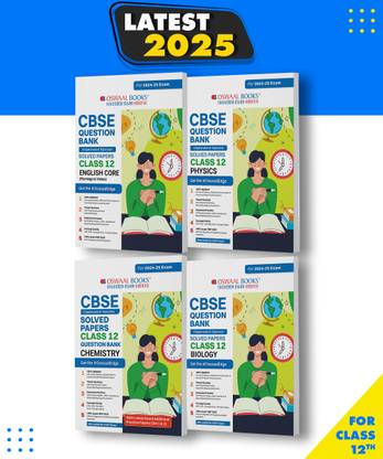 Oswaal CBSE Question Bank Class 12 Set of 4 Books| English Core| Physics| Chemistry| Biology| Chapterwise Topicwise Solved Papers| For 2025 Board Exams Product Bundle, Oswaal Editorial Board|New Latest Edition For 2025-2026