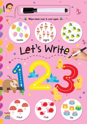 Early Learning Write 123 Alphabet: Smart Educational Reusable Wipe and Clean Pencil Control, Tracing Workbook for Kids Book - Ages 2+ Years