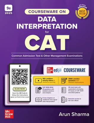 Courseware on Data Interpretation for CAT 2025-26 by Arun Sharma | 9th Edition | DI | CAT/ MBA Entrance Exam | Solved Previous Years' Papers (2020-2024) | 2500+ Practice Questions | 100+ Problem Solving Online Videos | 45 Mock Tests on new pattern | 9 New Chapters on Traditional & Logical DI