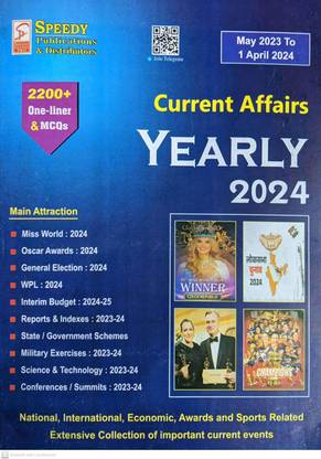 SPEEDY YEARLY CURRENT AFFAIRS MAY 2023 TO 1ST APRIL 2024 (ENGLISH VERSION)