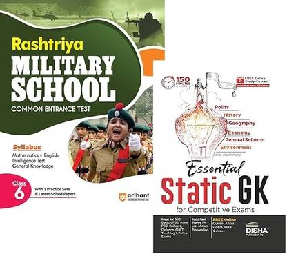 Arihant Rashtriya Military School Common Entrance Test for Class 6 With Static GK for Competitive Exams |General Knowledge