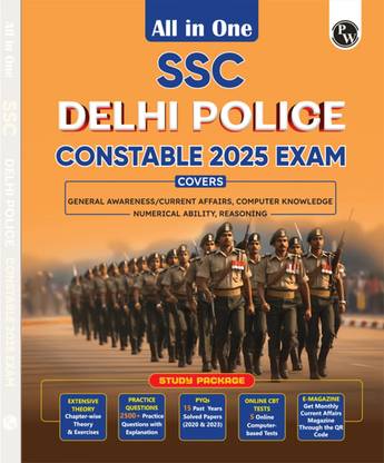 PW All in One SSC Delhi Police Constable 2025 Exam | Theory, Exercises, PYQs English Edition