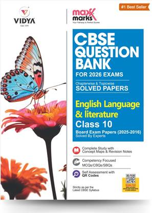 Maxx Marks CBSE Question Bank Class 10 English Language and Literature  - For 2026 Board Exams | Competency-Based Questions | CBSE Sample Papers | Fully Solved Papers | Affordable Learning for Every Student – Vidya Banaye Behtar Bharat