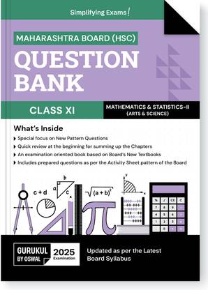 Gurukul By Oswal H.S.C Mathematics & Statistics - II Question Bank for MH Board Class 11 Exam 2025: Exam Oriented Book, Latest Syllabus, New Pattern Questions, Activity Sheets, Chapter Summary