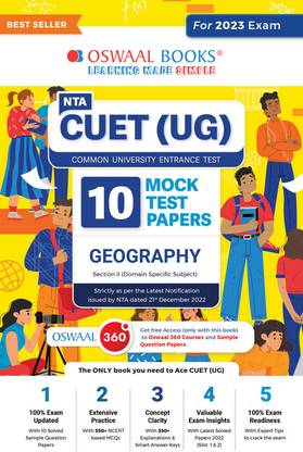Oswaal NTA CUET (UG) 10 Mock Test Papers Geography (For 2023 Exam)