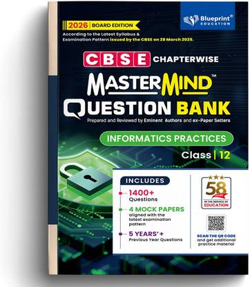 Mastermind CBSE Question Bank Class 12 Informatics Practices Exam 2026 With 4 Mock Papers
