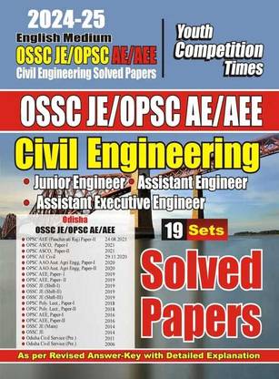 OSSC JE/OPSC AE/AEE Civil Engineering (English Medium) 19 Sets Solved Papers 2023-24