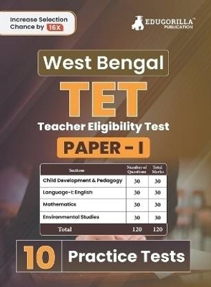 West Bengal TET (Teacher Eligibility Test) Paper 1 Book  - 2024 (English Edition) - 10 Practice Tests (1800 Solved Questions) with Free Access to Online Tests