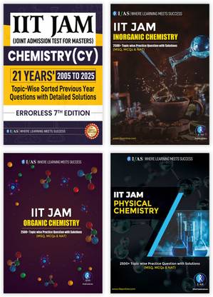 IIT JAM PYQ, Organic, Inorganic and Physical Chemistry Books (4 Books)  - Organic, Inorganic & Physical Chemistry (4 Books Combo) | 10000+ Practice Questions & Previous Year Papers (PYQ) with Solutions | For IIT JAM, CUET & Other MSc Entrance Exams | Complete IIT JAM Chemistry Preparation Book | IFAS Publications