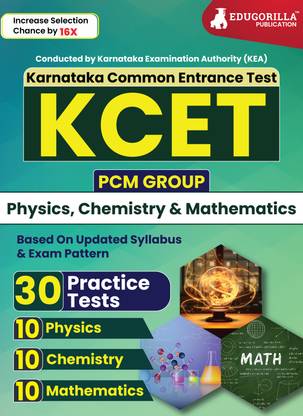 KCET ( Karnataka Common Entrance Test) : Engineering Entrance Exam  - 2024 : 30 Practice Tests of Physics, Chemistry and Mathematics (1800 Solved Questions) with Free Access To Online Tests