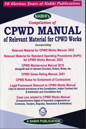 Compilation of CPWD Manual of Relevant Material for CPWD Works