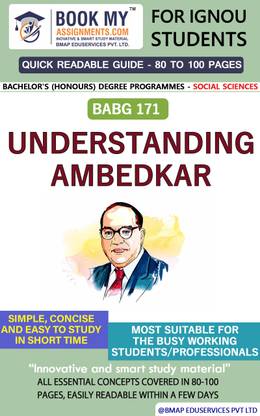 IGNOU BABG 171 Understanding Ambedkar Quick Readable Notes | Important Topic-wise Conceptual Notes | DEGREE