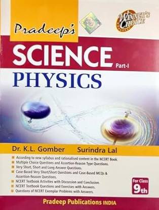 Pradeep's Science Part - I Physics for Class 9 - Examination 2025-26