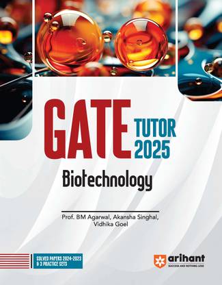 (Old Edition) Arihant GATE Tutor 2025 Biotechnology | Solved Papers 2023 & 2024 | Practice Sets